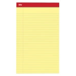 Office Depot 8-1/2 in. W X 14 in. L College Ruled Double Stitched Yellow Perforated Writing Pads