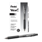 Pentel Wow Black Retractable Pen 12 pk