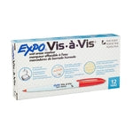 EXPO Vis-A-Vis Red Wet Erase Markers 12 pk