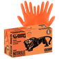 6 Mil Nitrile Disposable Gloves, Hi-Vis Orange, Powder Free (Case — 10 box)