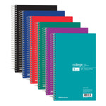 Office Depot 6 in. W X 9.5 in. L College Ruled Wire Bound Assorted Notebook