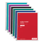 Just Basics 8 in. W X 10.5 in. L Wide Ruled Wire Bound Assorted Notebook