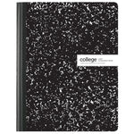 Office Depot 7.5 in. W X 9.75 in. L College Ruled Sewn Bound Black/White Composition Book