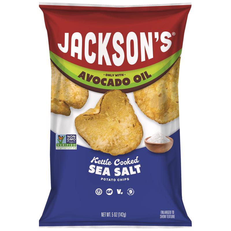 Jackson's Classic Sea Salt Kettle Cooked Potato Chips 5 oz Bagged