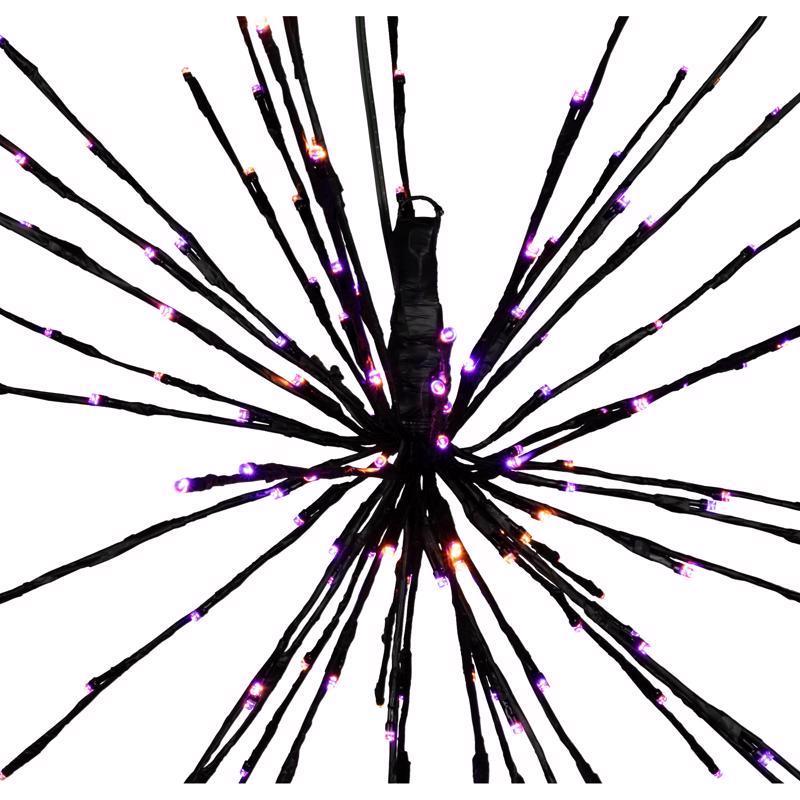 Celebrations Orange/Purple 24 in. LED Prelit Starlight Burst Halloween Decor
