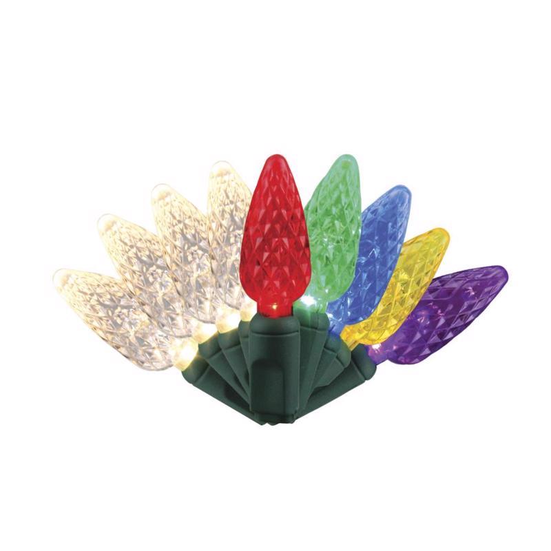 Celebrations LED C6 Multicolored/Warm White 50 ct String Christmas Light Bulbs