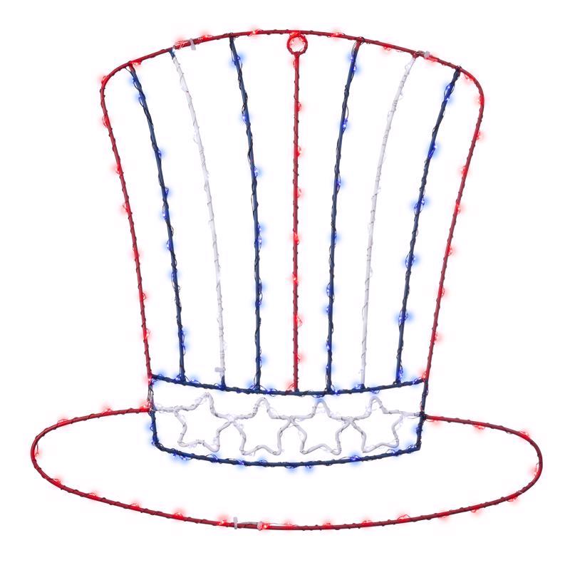 Celebrations Patriotic Silhouette Window Decor Metal 1 pk