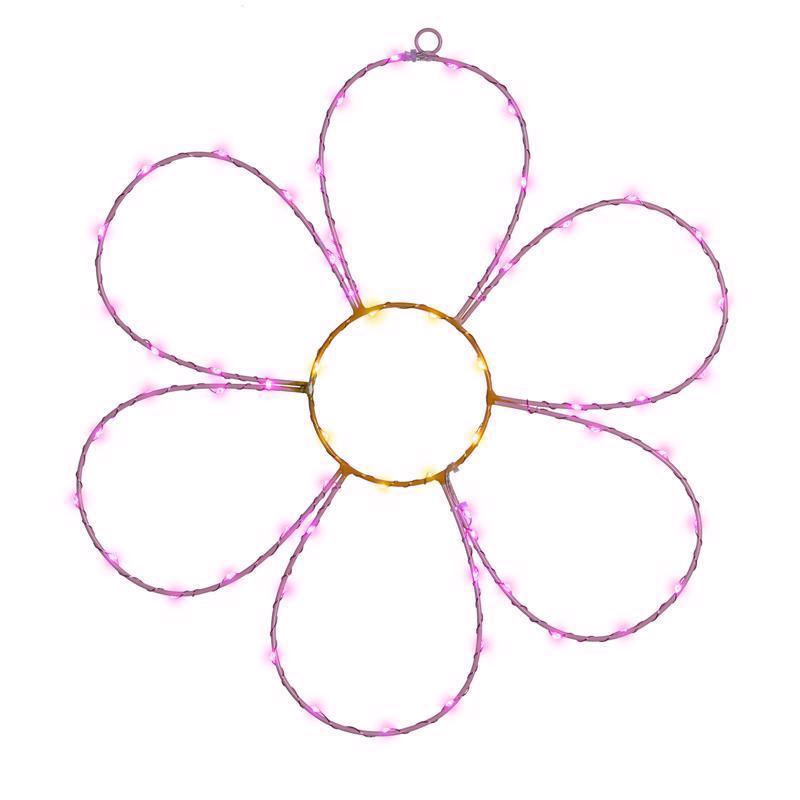 Celebrations Daisy Flower Silhouette Window Decor Metal 1 pk