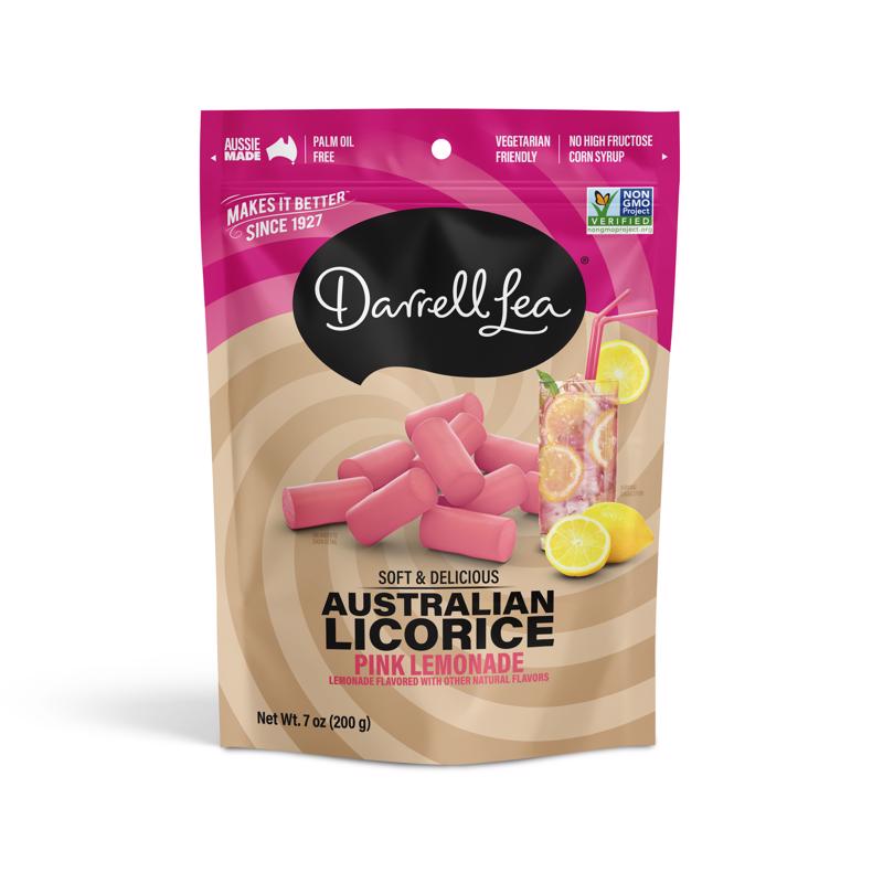 Darrell Lea Pink Lemonade Licorice Candy 7 oz