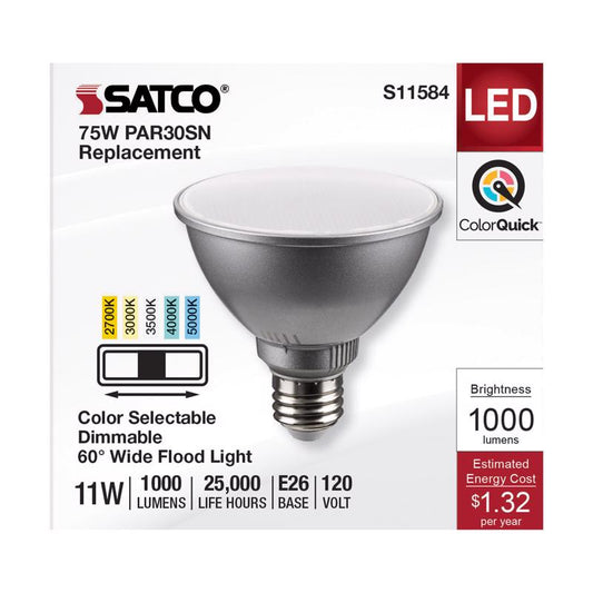Satco PAR30SN E26 (Medium) LED Bulb Tunable White/Color Changing 75 Watt Equivalence 1 pk