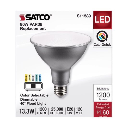 Satco PAR38 E26 (Medium) LED Bulb Tunable White/Color Changing 90 Watt Equivalence 1 pk