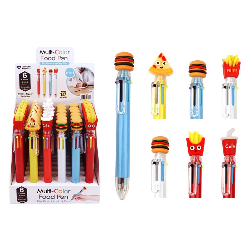 Diamond Visions Assorted Retractable 6-In-1 Food Pen 1 pk