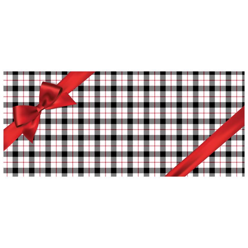 Dyno Plaid Gift 7 ft. Garage Door Cover