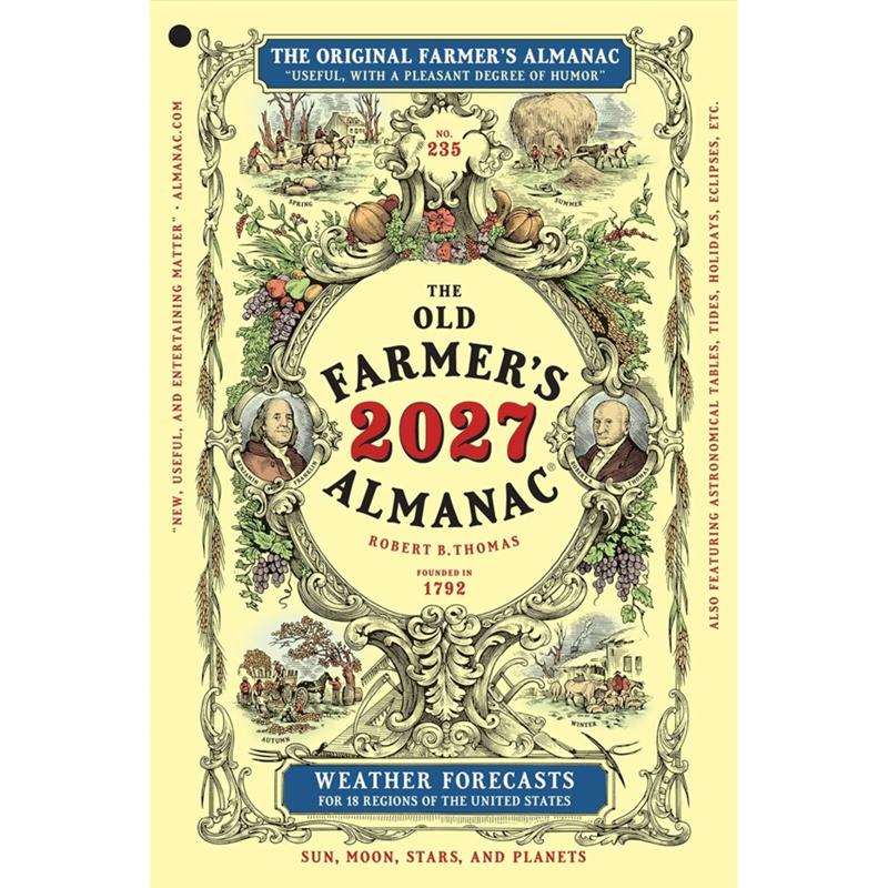 The Old Farmer's Almanac Yankee Publishing 2027 Almanac Reference Book