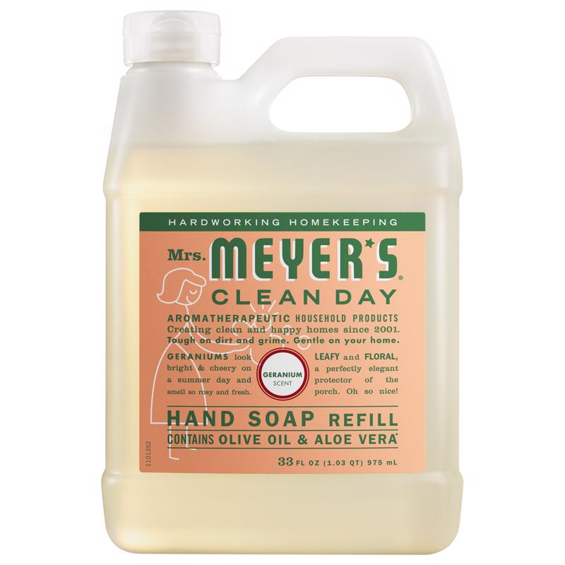 Mrs. Meyer's Clean Day Geranium Scent Hand Soap Refill 33 oz