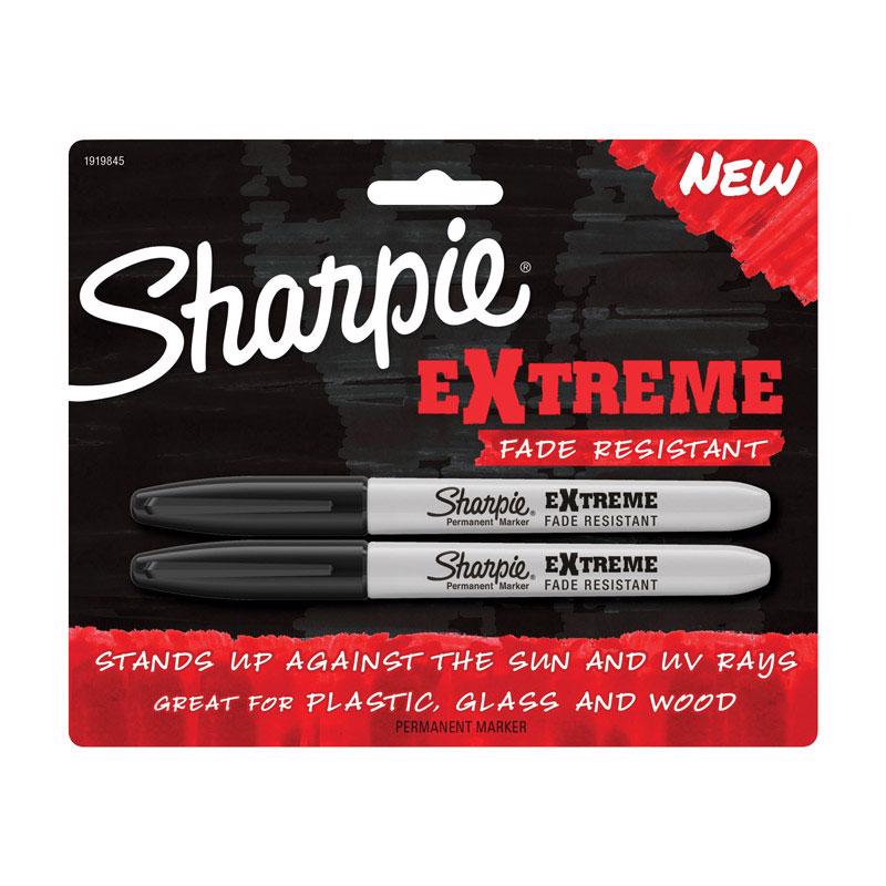 Sharpie Extreme Black Fine Tip Permanent Marker 2 pk