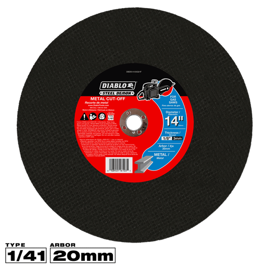 Diablo Steel Demon 14 in. D X 20 M X 1/8 in. thick Metal Cutting Disc 1 pc