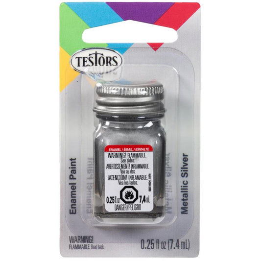 Testors Metallic Silver Hobby Paint 0.25 oz