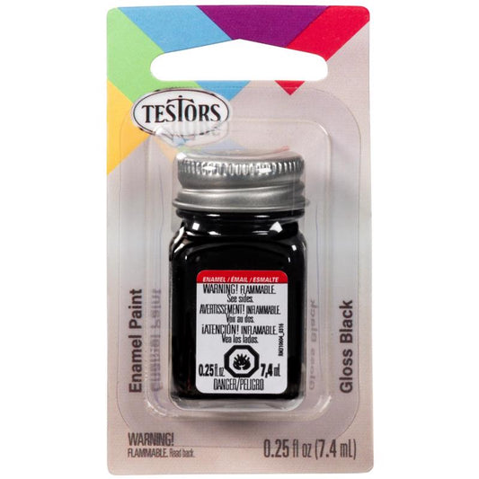 Testors Gloss Black Hobby Paint 0.25 oz