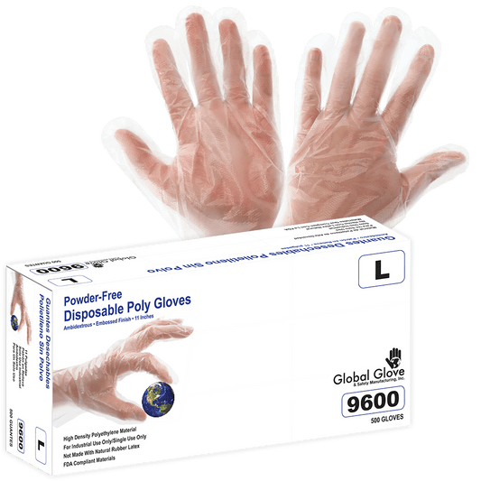 Poly Gloves 9600-S (Case of 10 Boxes, 5000 Each)