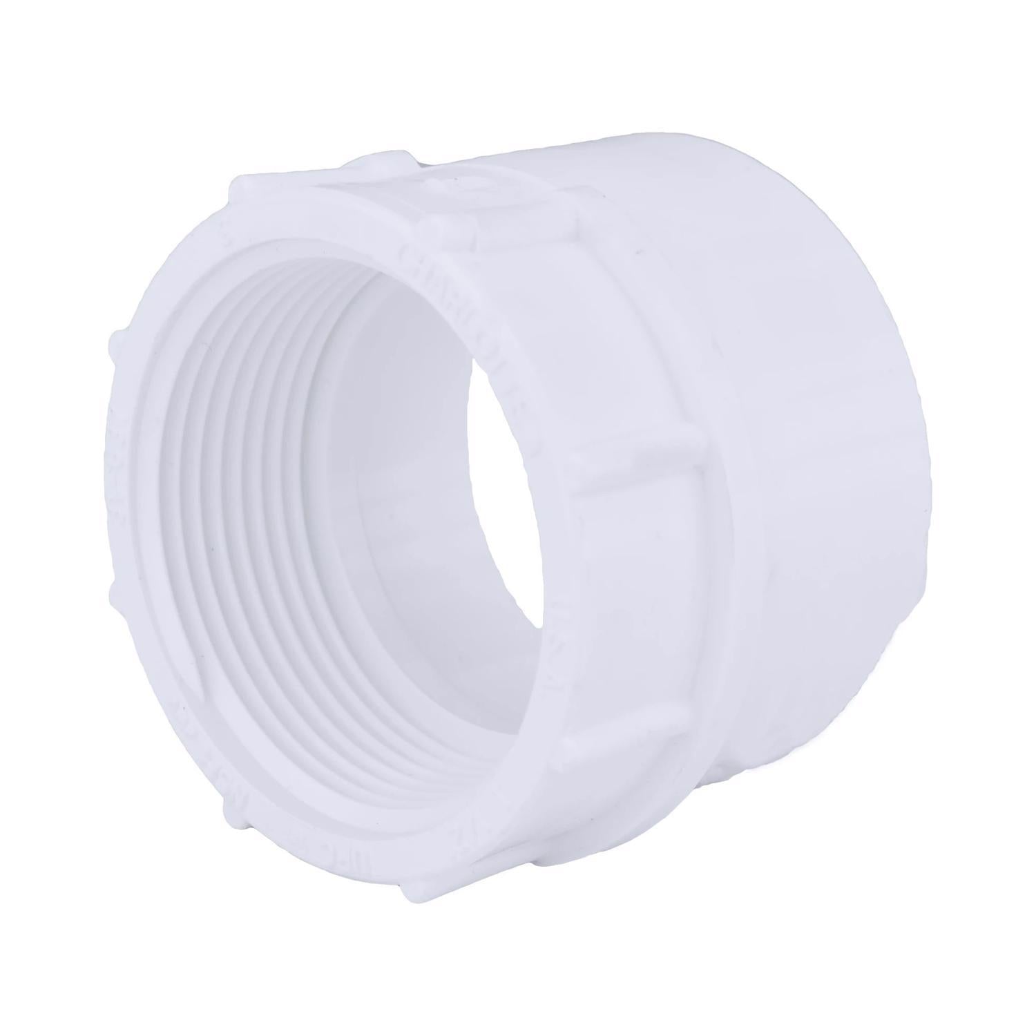Charlotte Pipe Schedule 40 1-1/2 in. Hub X 1-1/2 in. D FPT PVC Pipe Adapter 1 pk