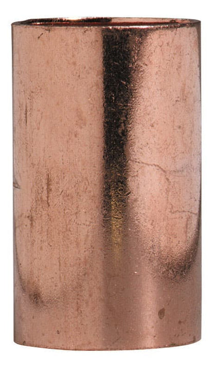 NIBCO 1/2 in. Sweat X 1/2 in. D Sweat Copper Coupling with Stop 1 pk