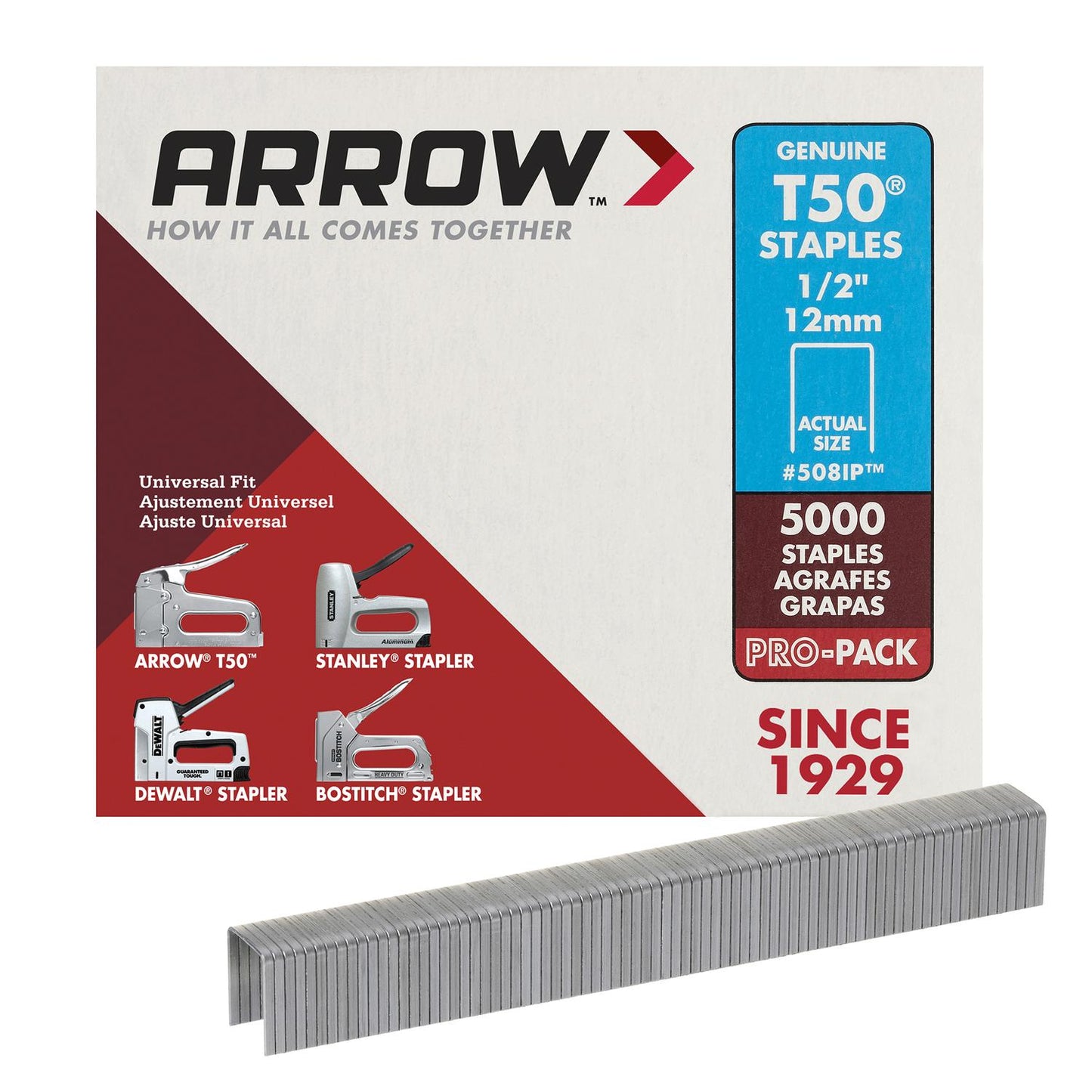 Staple 1/2" T50 Pk5000