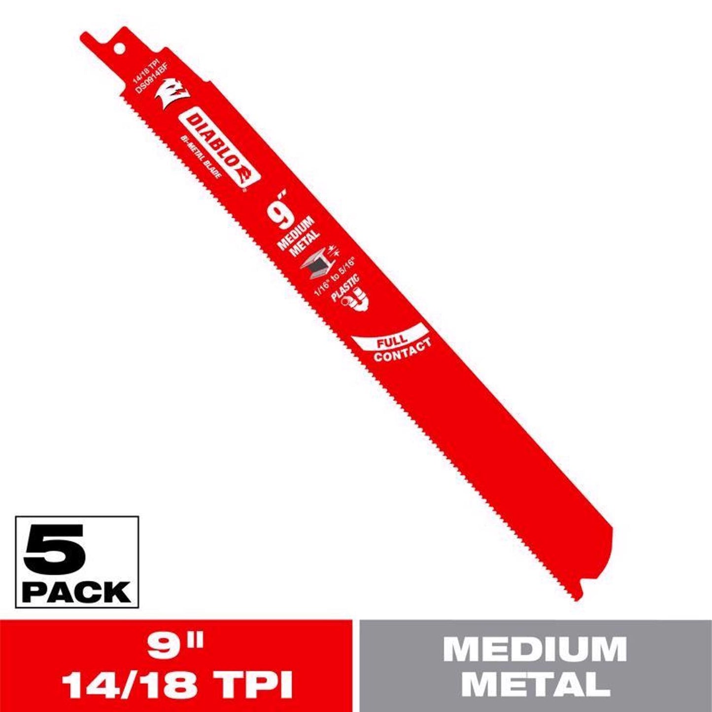 Diab Recip 9" 14/18T 5Pk