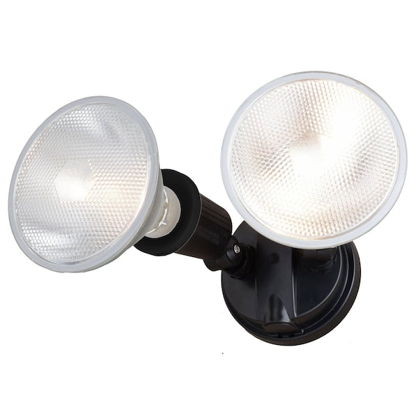 Vaxcel Black 2-Light Outdoor Security Floodlight Mfr T0691