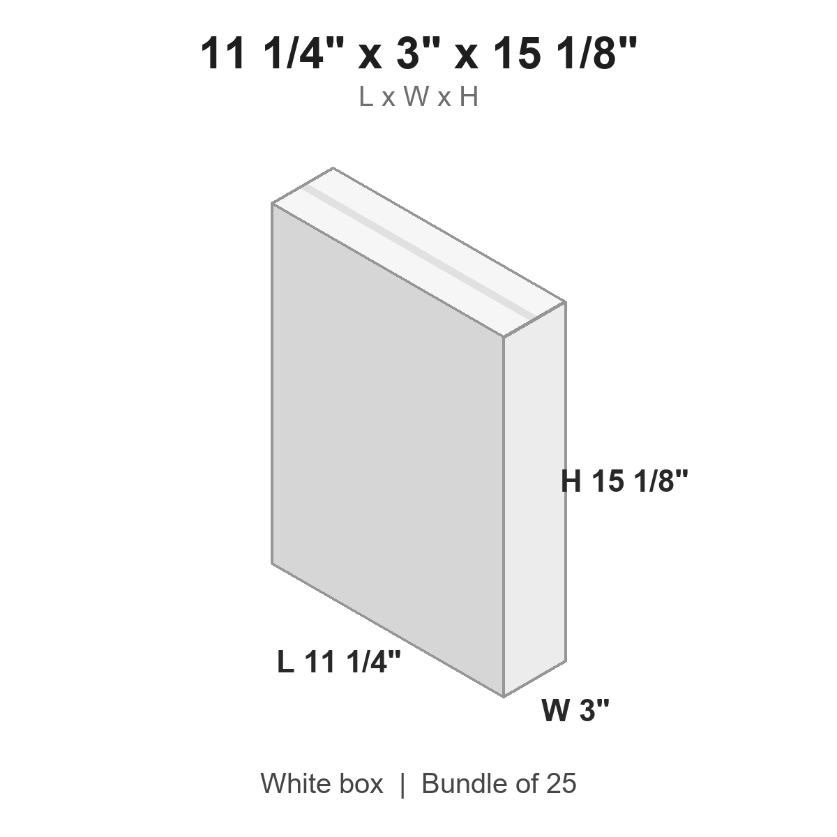 11.25x3x15.125 White Self-Seal Side Loading Boxes