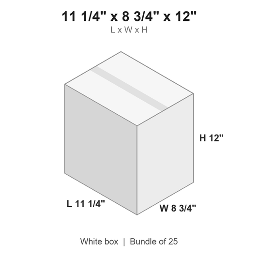 11.25x8.75x12 White Corrugated Boxes