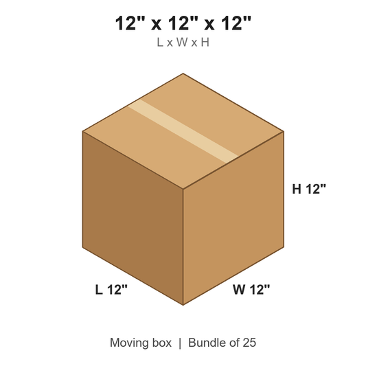 12x12x12 Deluxe Packing Boxes