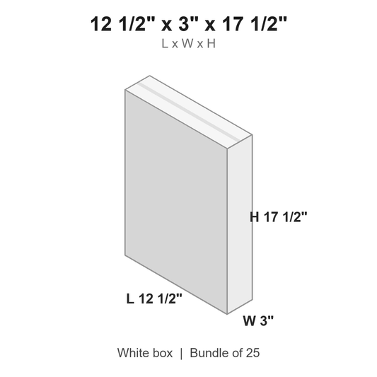 12.5x3x17.5 White Self-Seal Side Loading Boxes