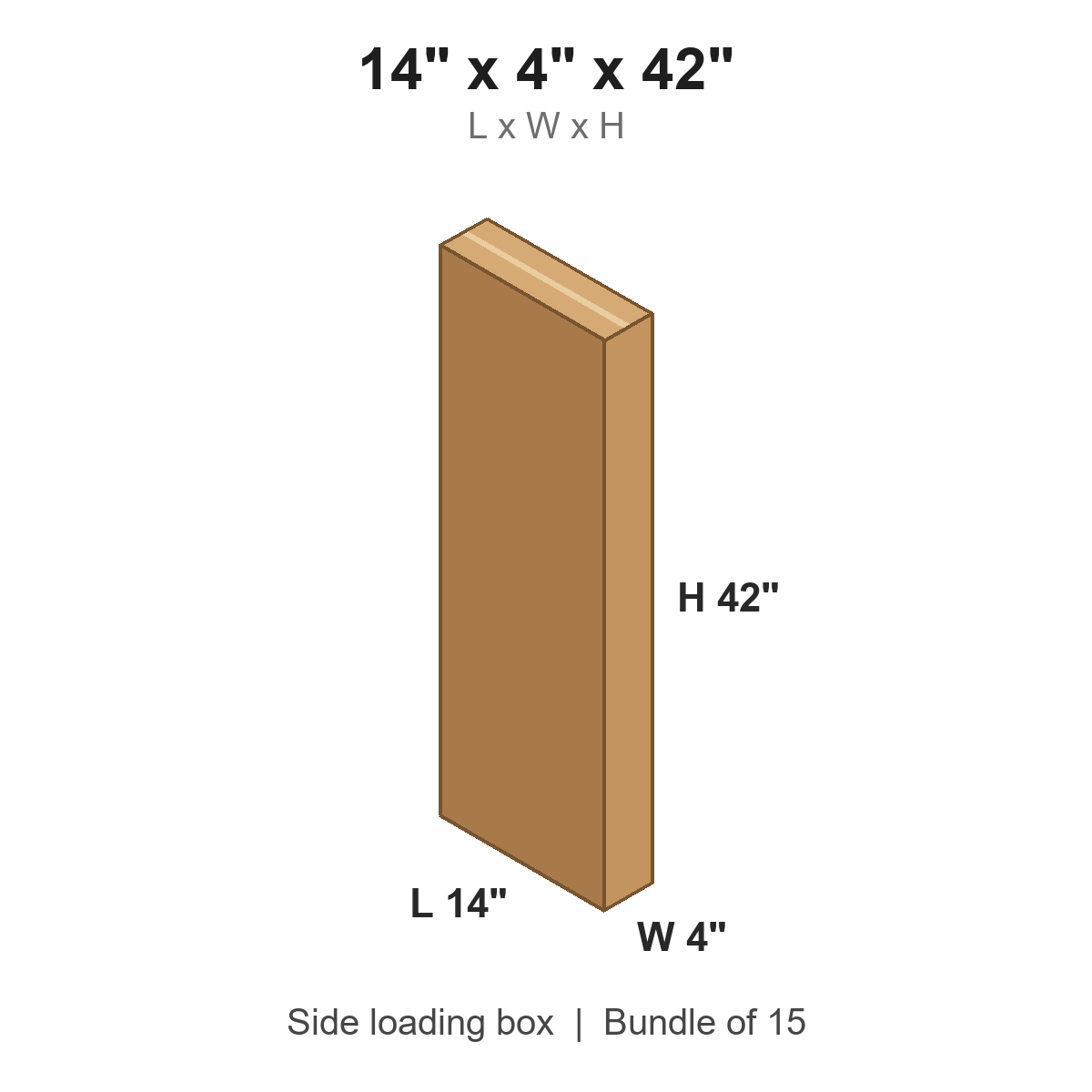 14x4x42 Side Loading Boxes