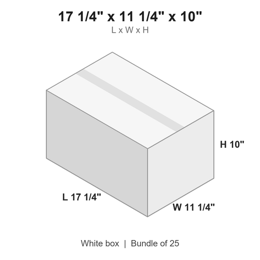 17.25x11.25x10 White Corrugated Boxes