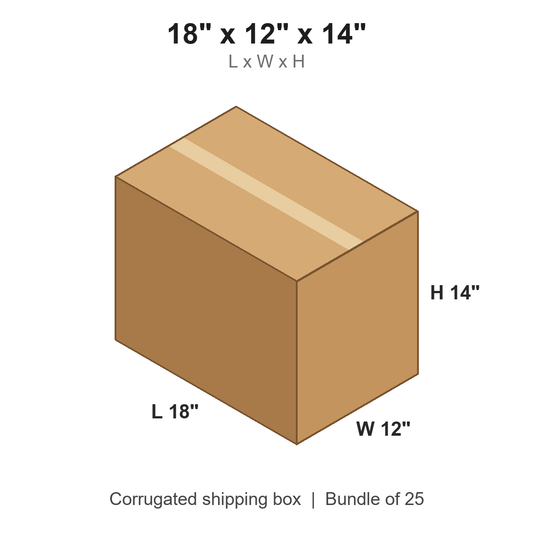 18 x 12 x 14 in corrugated shipping box