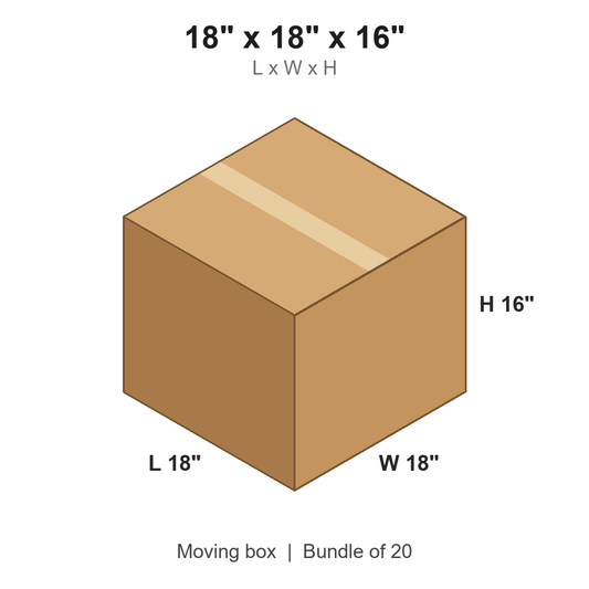 18x18x16 Deluxe Packing Boxes