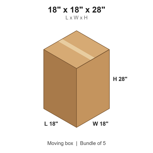 18x18x28 Dish Pack Boxes
