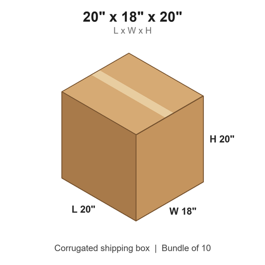 20 x 18 x 20 in corrugated shipping box