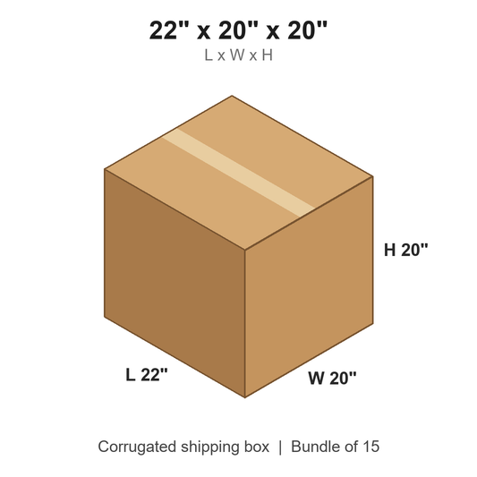 22 x 20 x 20 in corrugated shipping box