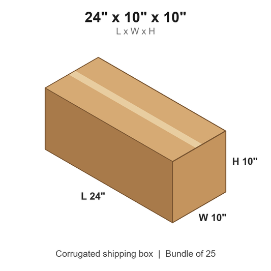 24 x 10 x 10 in corrugated shipping box