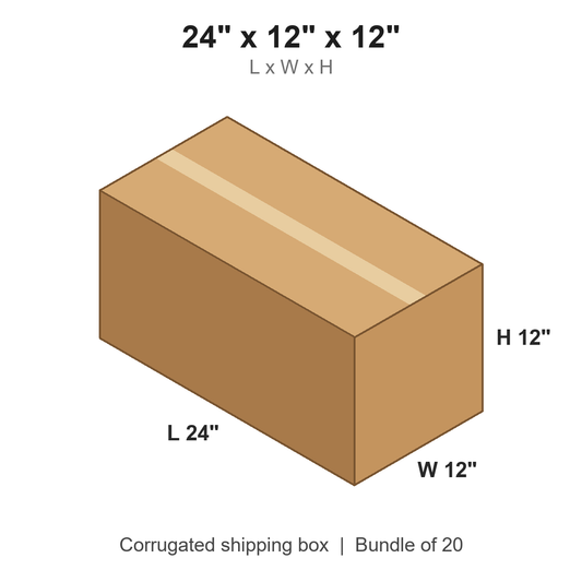 24 x 12 x 12 in corrugated shipping box
