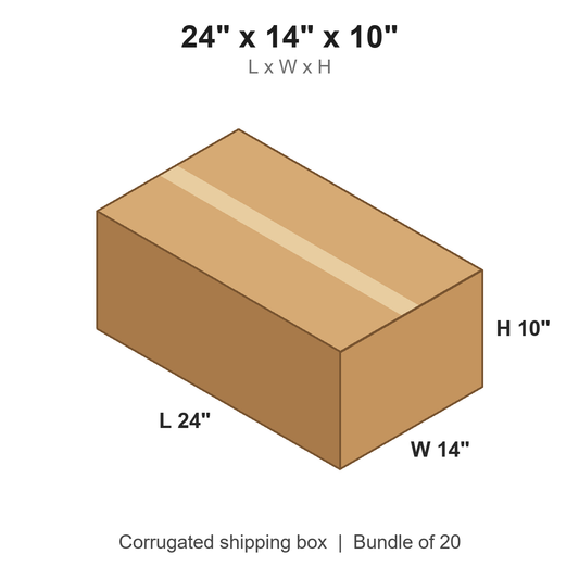 24 x 14 x 10 in corrugated shipping box