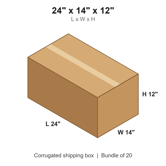 24 x 14 x 12 in corrugated shipping box
