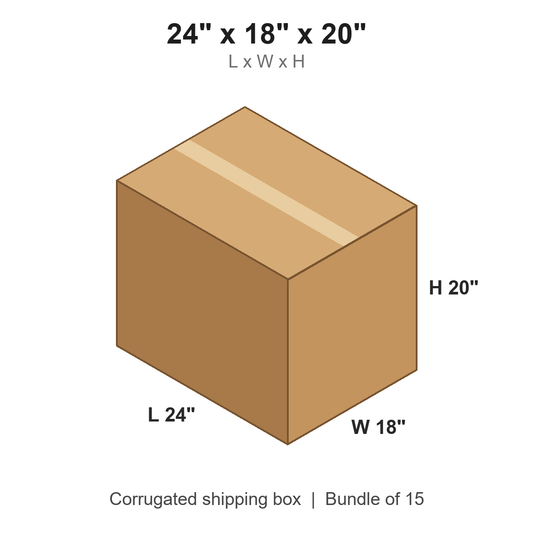 24 x 18 x 20 in corrugated shipping box