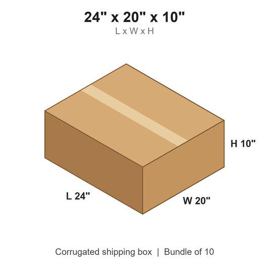 24 x 20 x 10 in corrugated shipping box