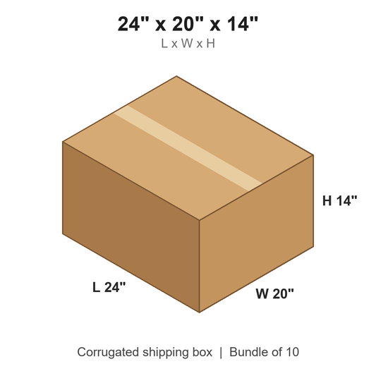 24 x 20 x 14 in corrugated shipping box
