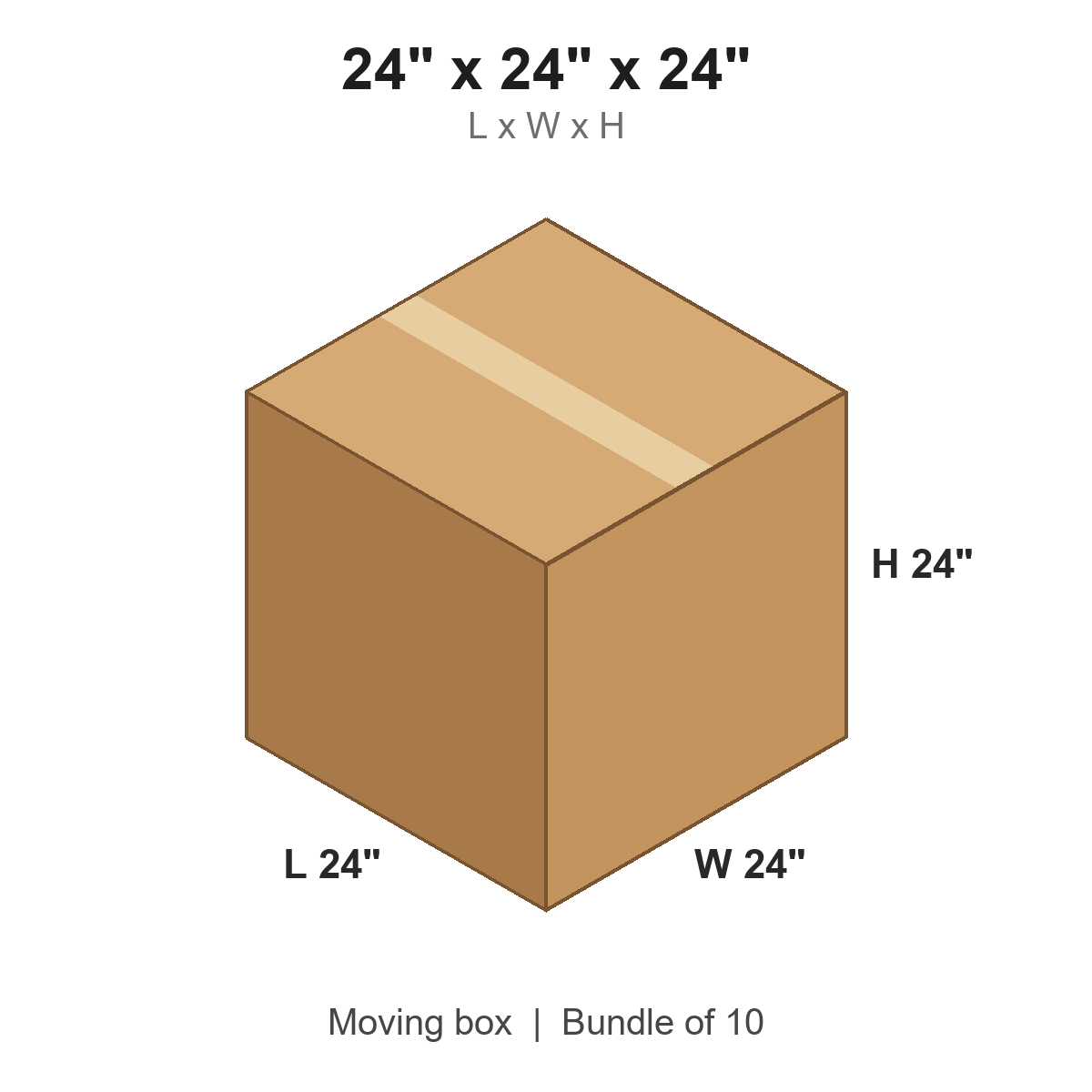 24x24x24 Deluxe Packing Boxes