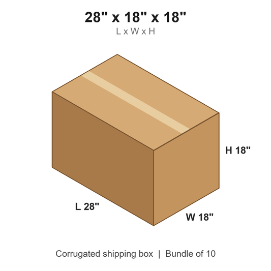 28 x 18 x 18 in corrugated shipping box