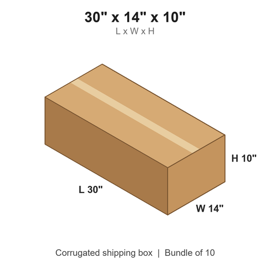 30 x 14 x 10 in corrugated shipping box